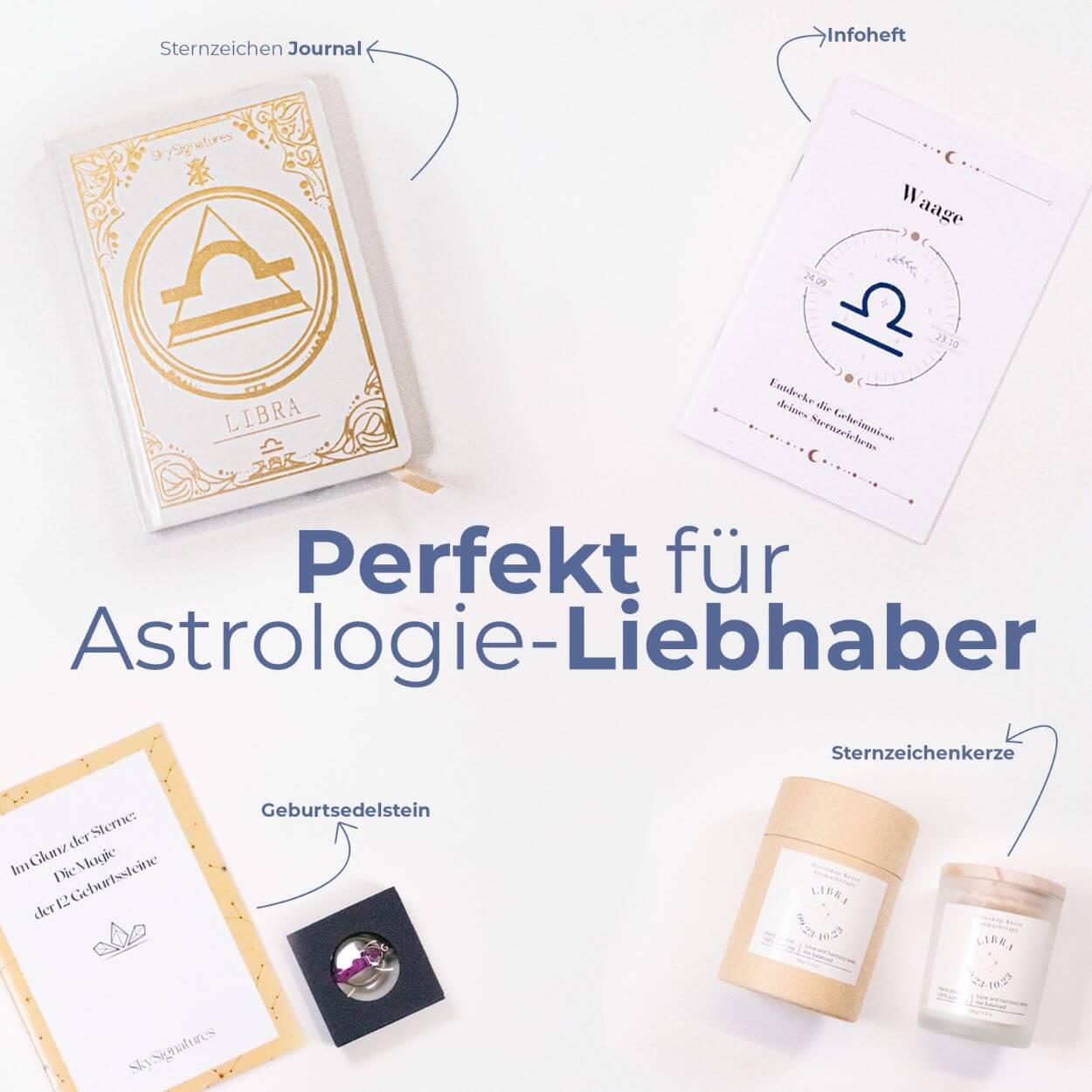 Die Skysignatures Sternzeichen Essentials Geschenkbox perfekt für Astrologie Liebhaber