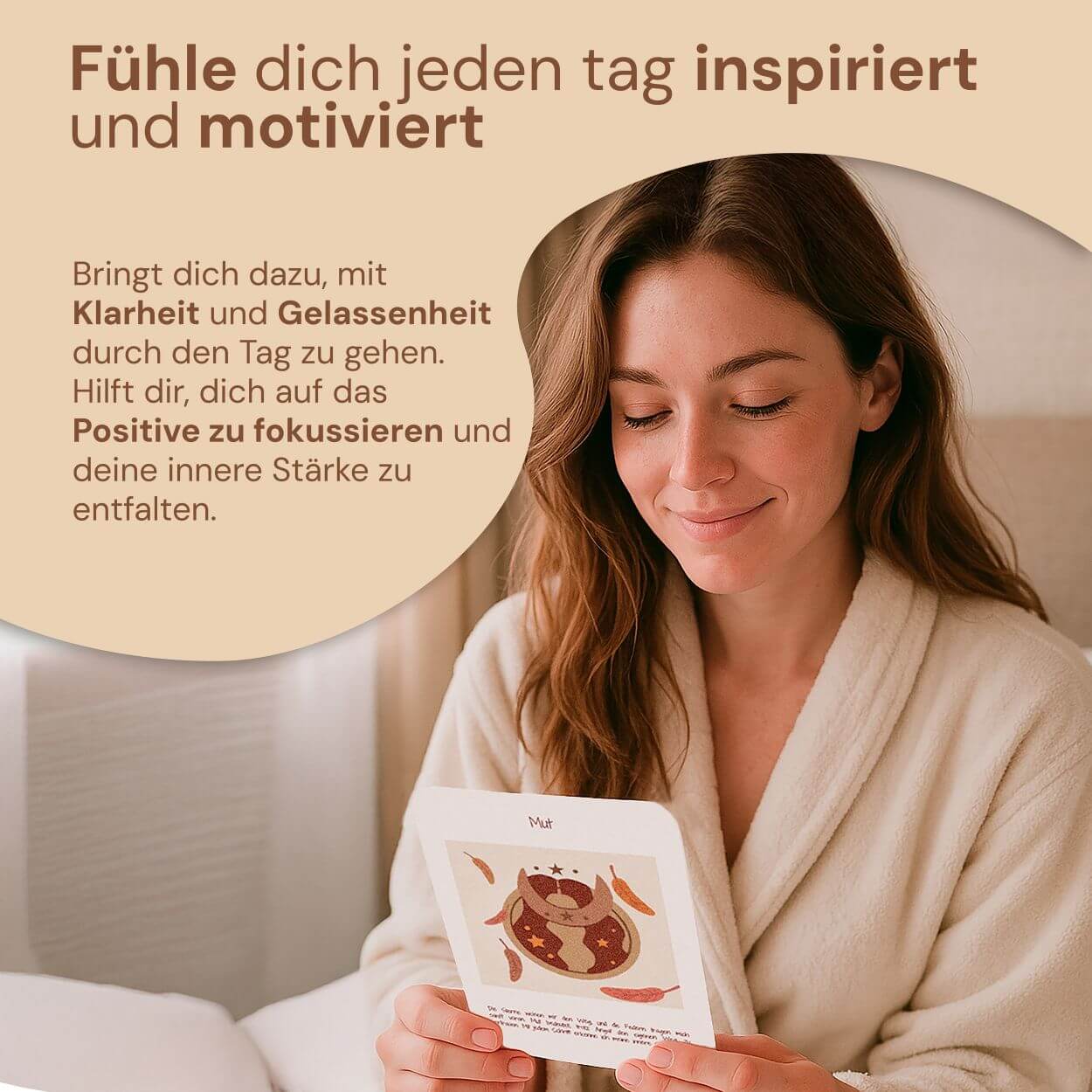 12 Astro Affirmationskarten mit Holzständer