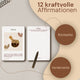 12 Astro Affirmationskarten mit Holzständer