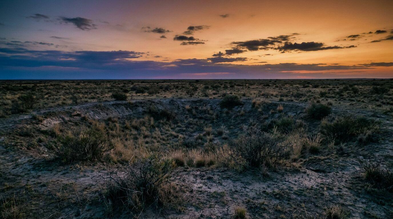 Campo del Cielo – Einschlagkrater in Argentinien bei Sonnenuntergang