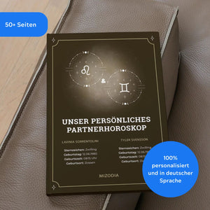 Personalisiertes Partner Horoskopbuch in deutscher Sprache